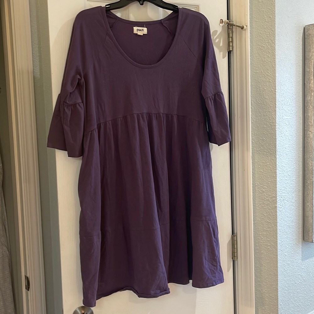 Buttery soft pact purple dress with pockets